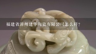 福建省漳州建华陶瓷有限公司怎么样？